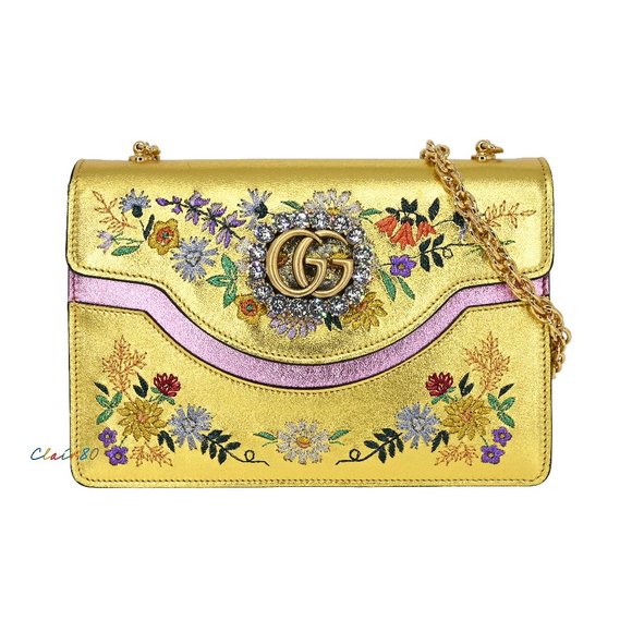 Gucci GG Marmont Crystal Embroidered Leather - Picture 2 of 9